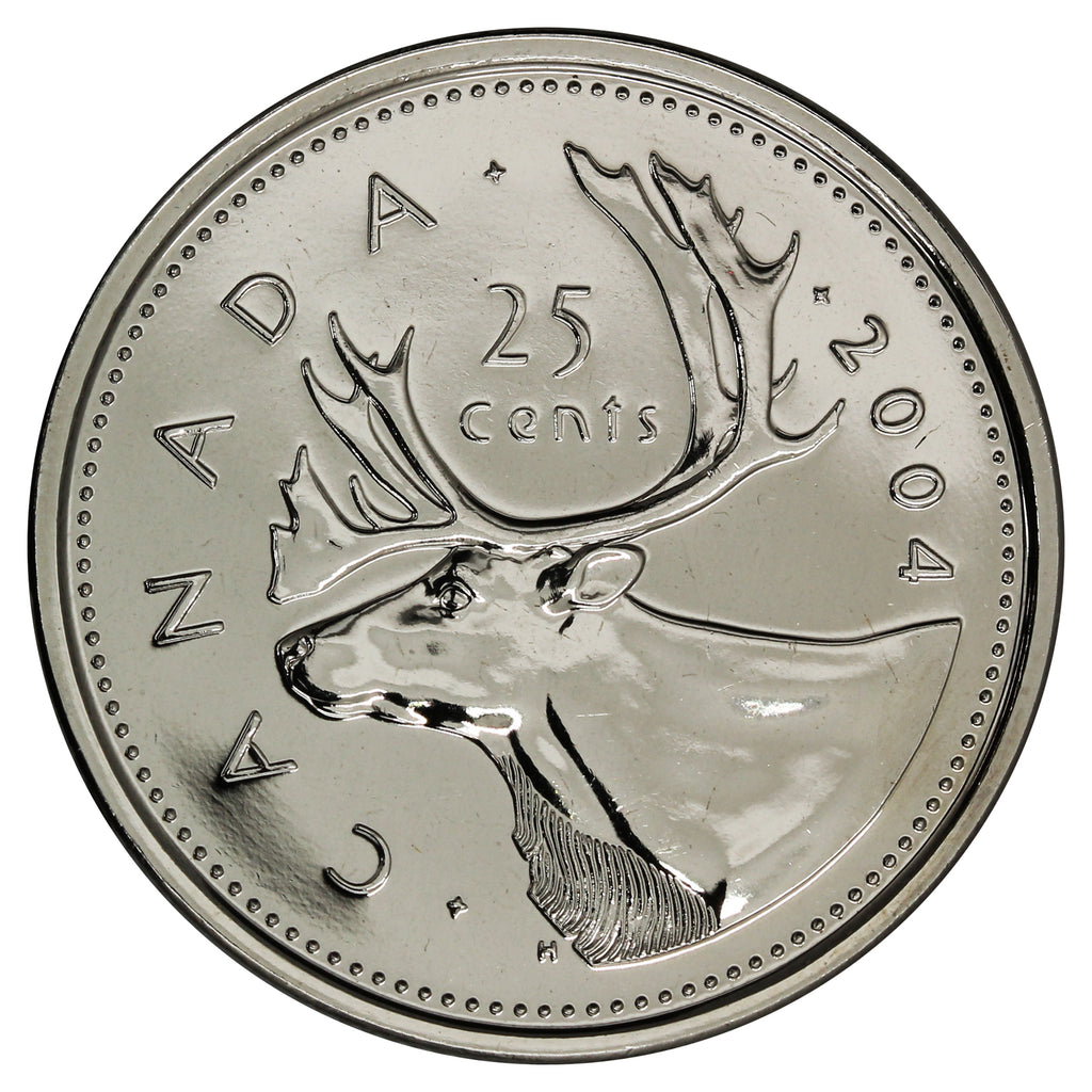 2004P Caribou Canada 25-cents Proof Like