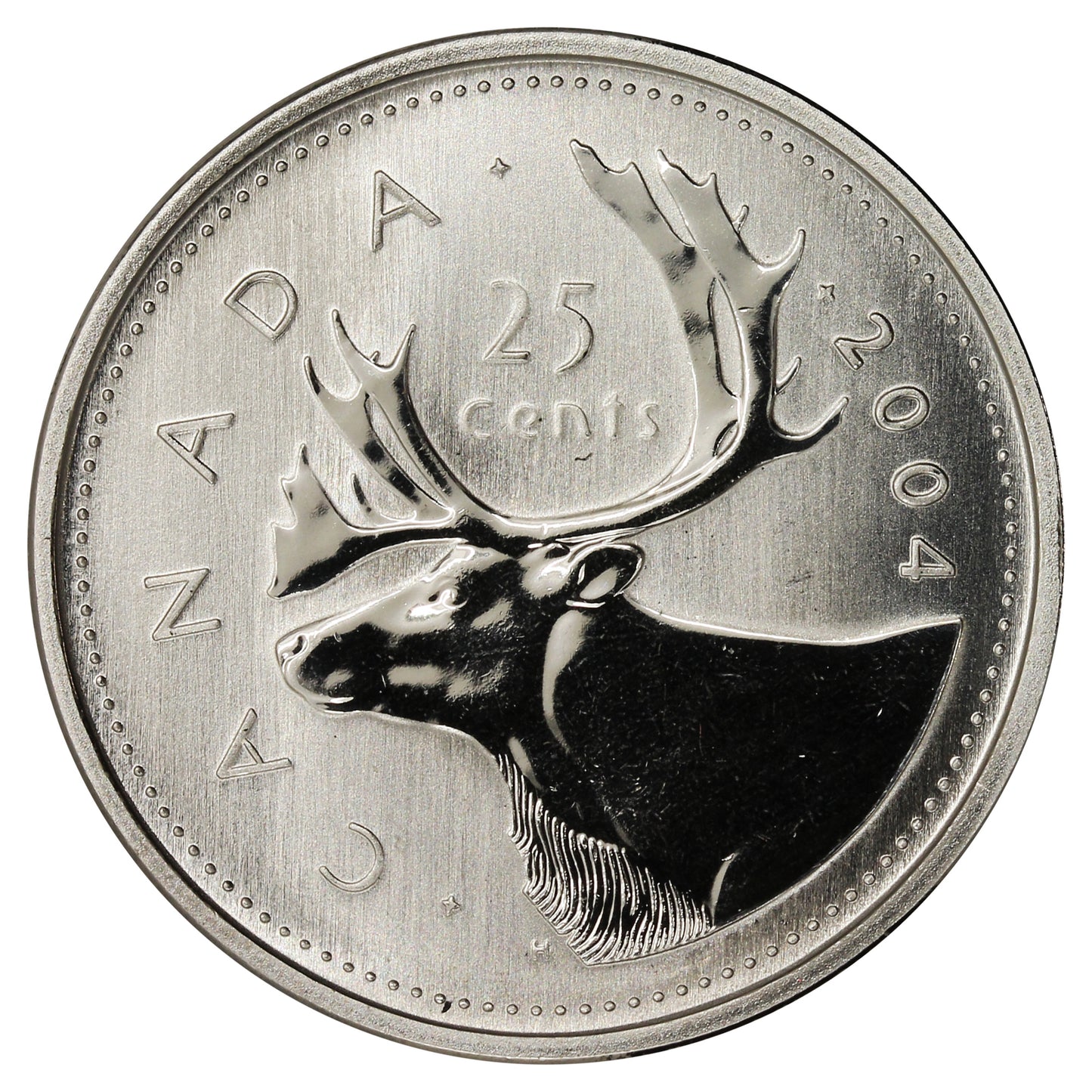 2004P Caribou Canada 25-cents Specimen