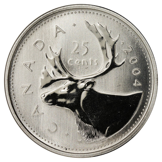 2004P Caribou Canada 25-cents Specimen