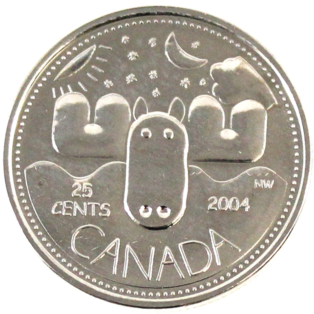 2004P Moose Canada 25-cents Proof Like