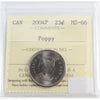 2004P Poppy Canada 25-cents ICCS Certified MS66