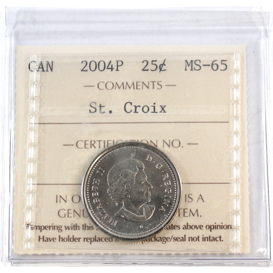 2004P St. Croix Canada 25-cents ICCS Certified MS65