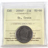 2004P St. Croix Canada 25-cents ICCS Certified MS66
