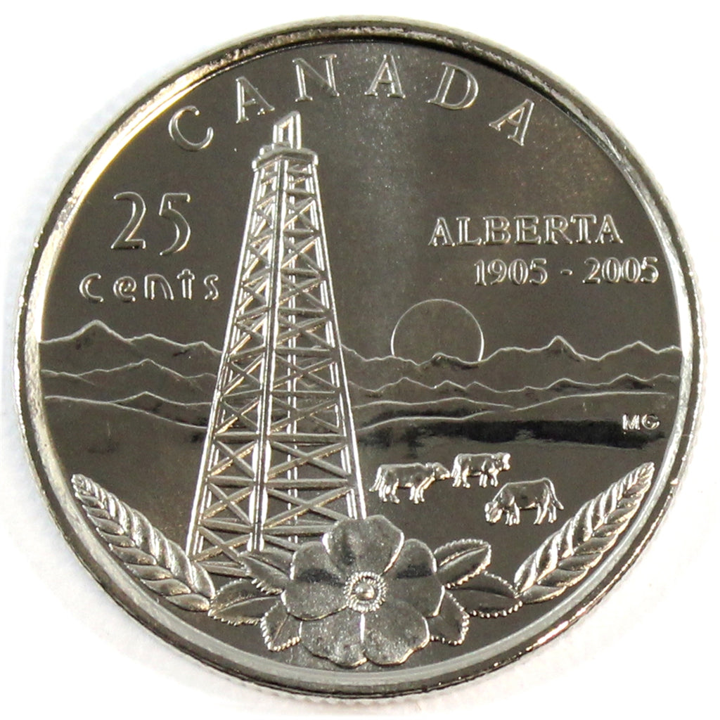 2005P Alberta Canada 25-cents Brilliant Uncirculated (MS63)