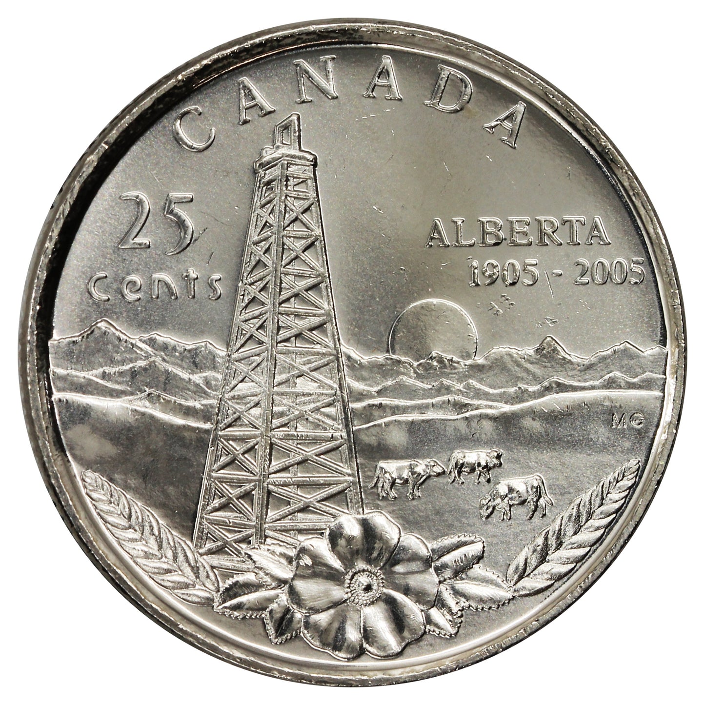 2005P Alberta Canada 25-cents Proof Like