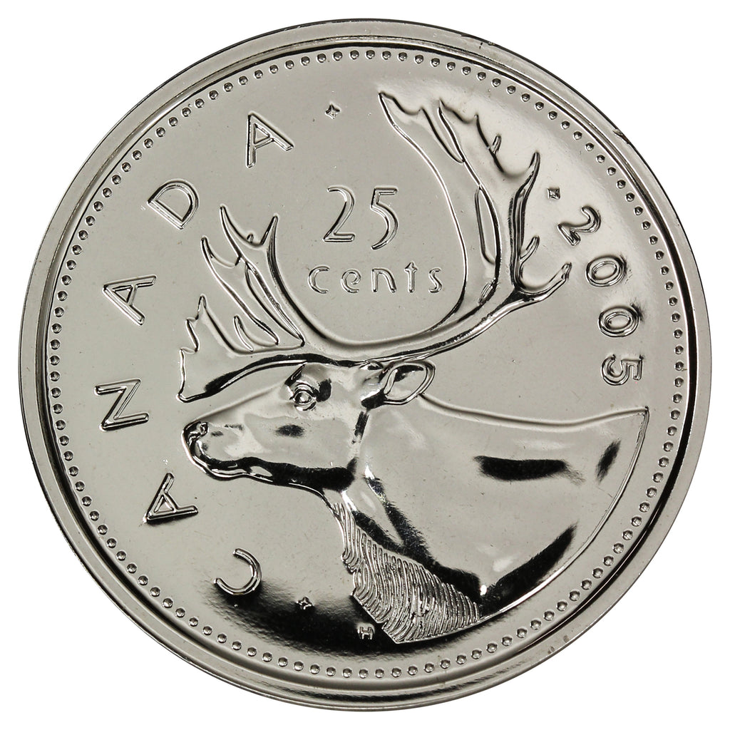 2005P Caribou Canada 25-cents Proof Like
