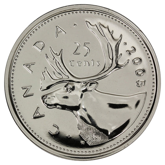 2005P Caribou Canada 25-cents Proof Like