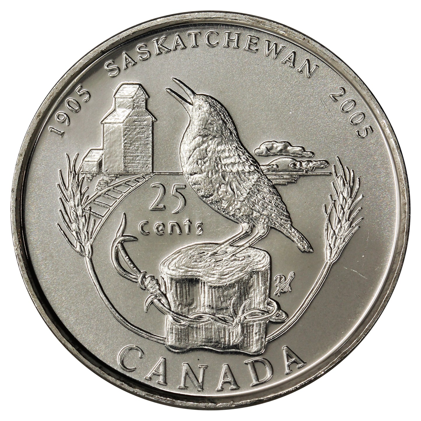 2005P Saskatchewan Canada 25-cents Brilliant Uncirculated (MS63)