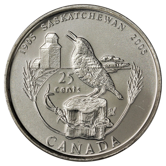2005P Saskatchewan Canada 25-cents Brilliant Uncirculated (MS63)