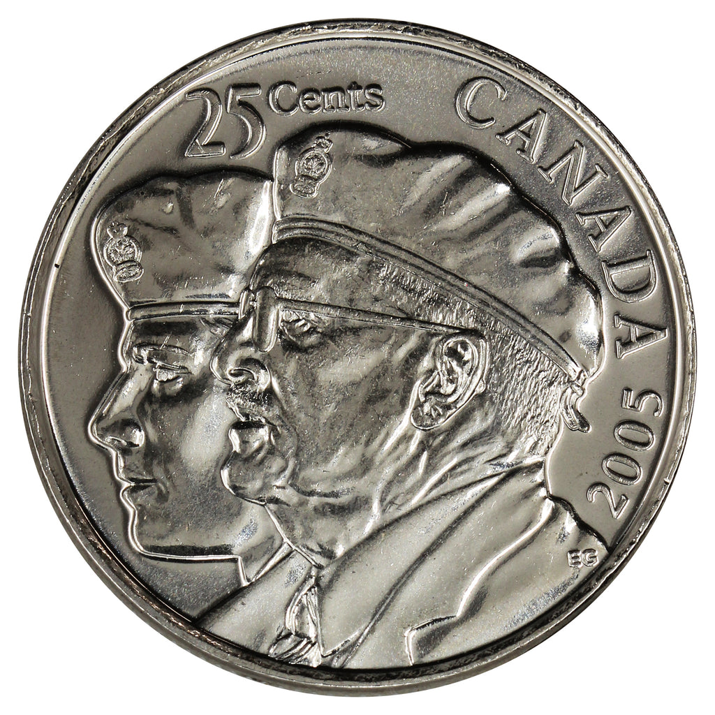 2005P Veteran Canada 25-cents Brilliant Uncirculated (MS63)