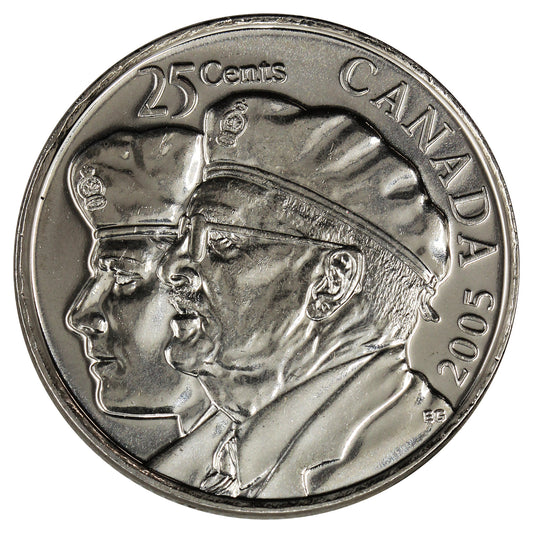 2005P Veteran Canada 25-cents Brilliant Uncirculated (MS63)