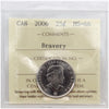 2006 Bravery Canada 25-cents ICCS Certified MS66