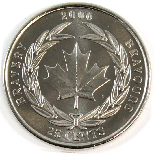 2006 Logo Bravery Canada 25-cents Brilliant Uncirculated (MS-63)