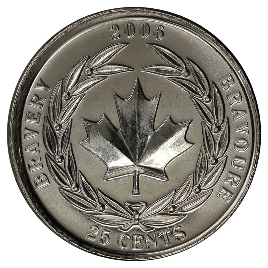 2006 Logo Bravery Canada 25-cents Brilliant Uncirculated (MS63)