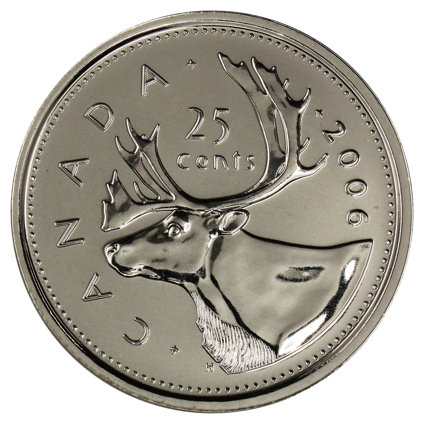 2006P Caribou Canada 25-cents Proof Like