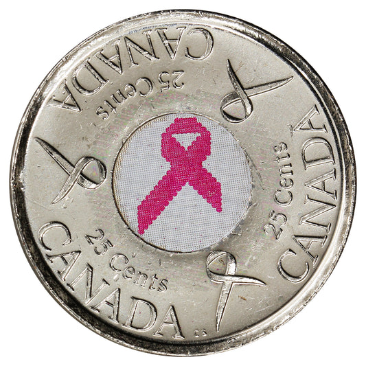 2006P Pink Ribbon Canada 25-cents Brilliant Uncirculated (MS63)