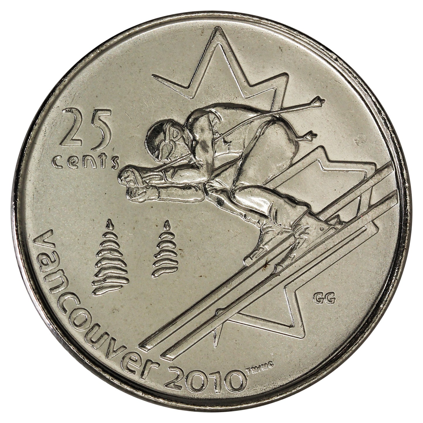 2007 Alpine Skiing Canada 25-cents Brilliant Uncirculated (MS63)