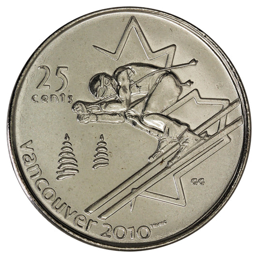 2007 Alpine Skiing Canada 25-cents Brilliant Uncirculated (MS63)