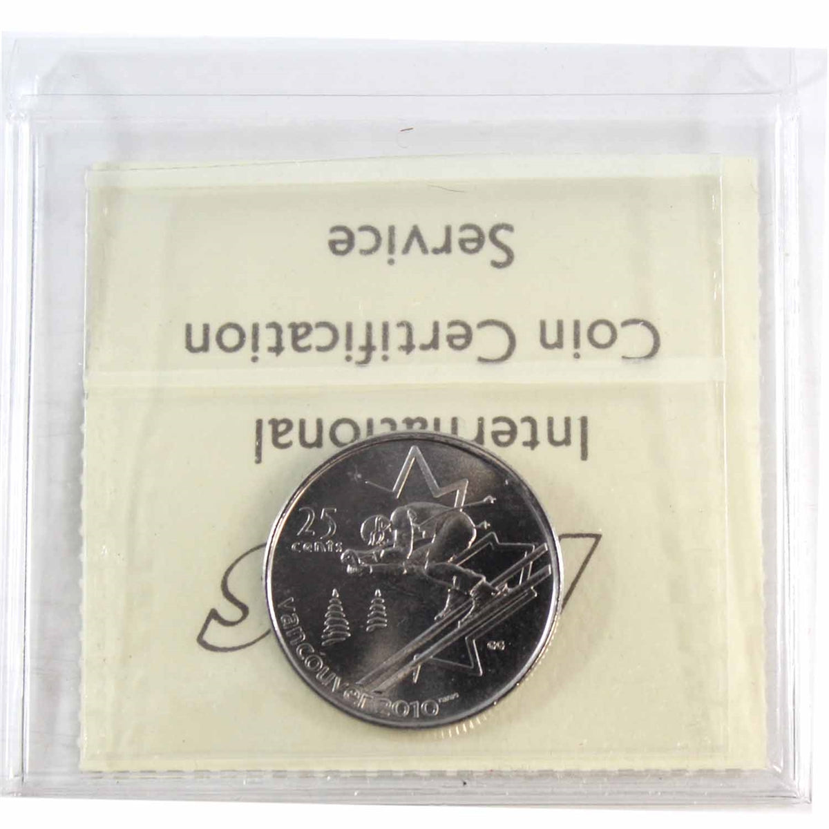 2007 Alpine Skiing Canada 25-cents ICCS Certified MS66