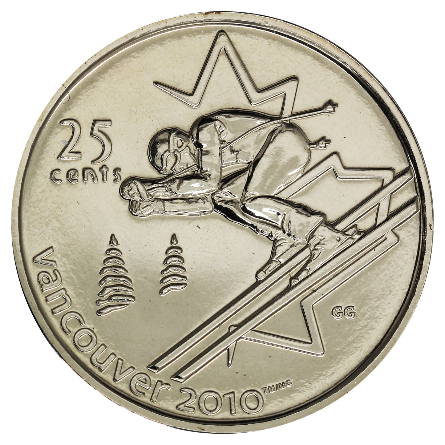 2007 Alpine Skiing Canada 25-cents Proof Like