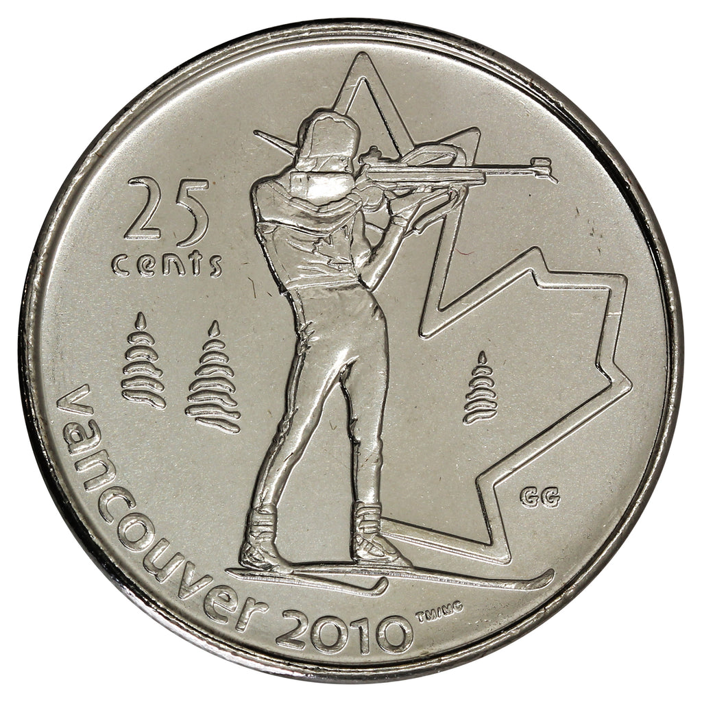 2007 Biathlon Canada 25-cents Brilliant Uncirculated (MS63)