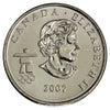 2007 Biathlon Canada 25-cents Brilliant Uncirculated (MS63)