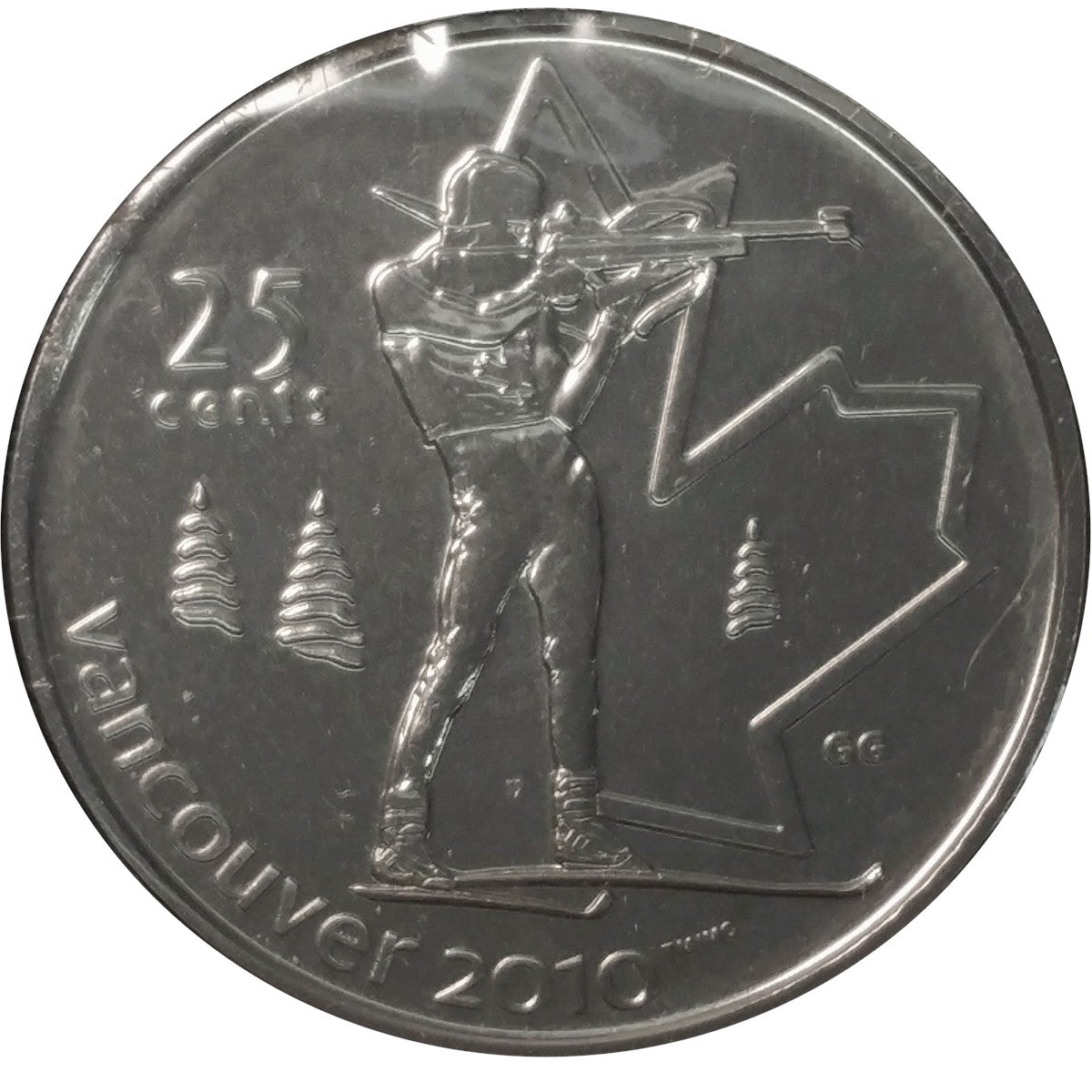 2007 Biathlon Canada 25-cents Proof Like