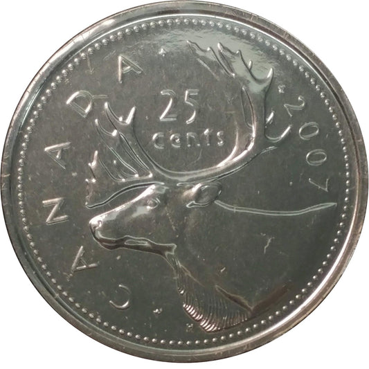 2007 Caribou Canada 25-cents Proof Like