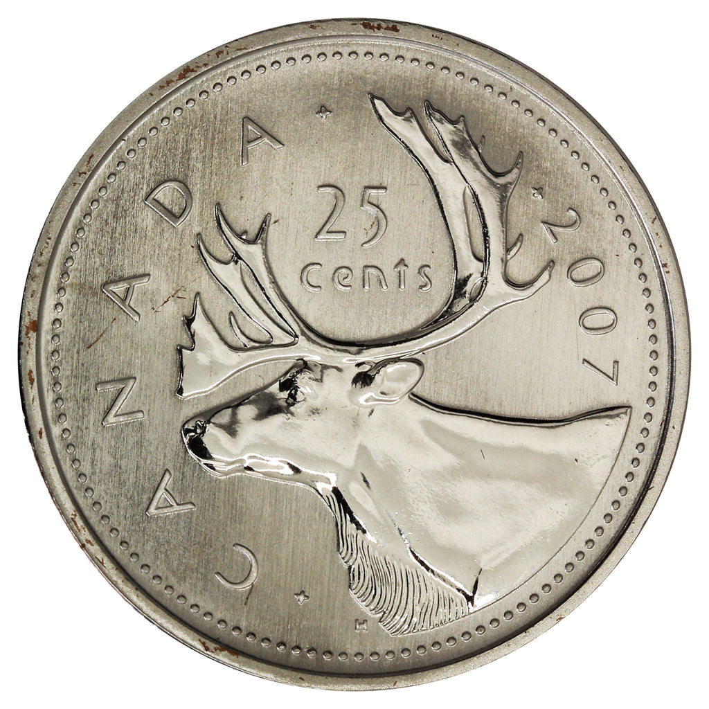 2007 Caribou Canada 25-cents Specimen