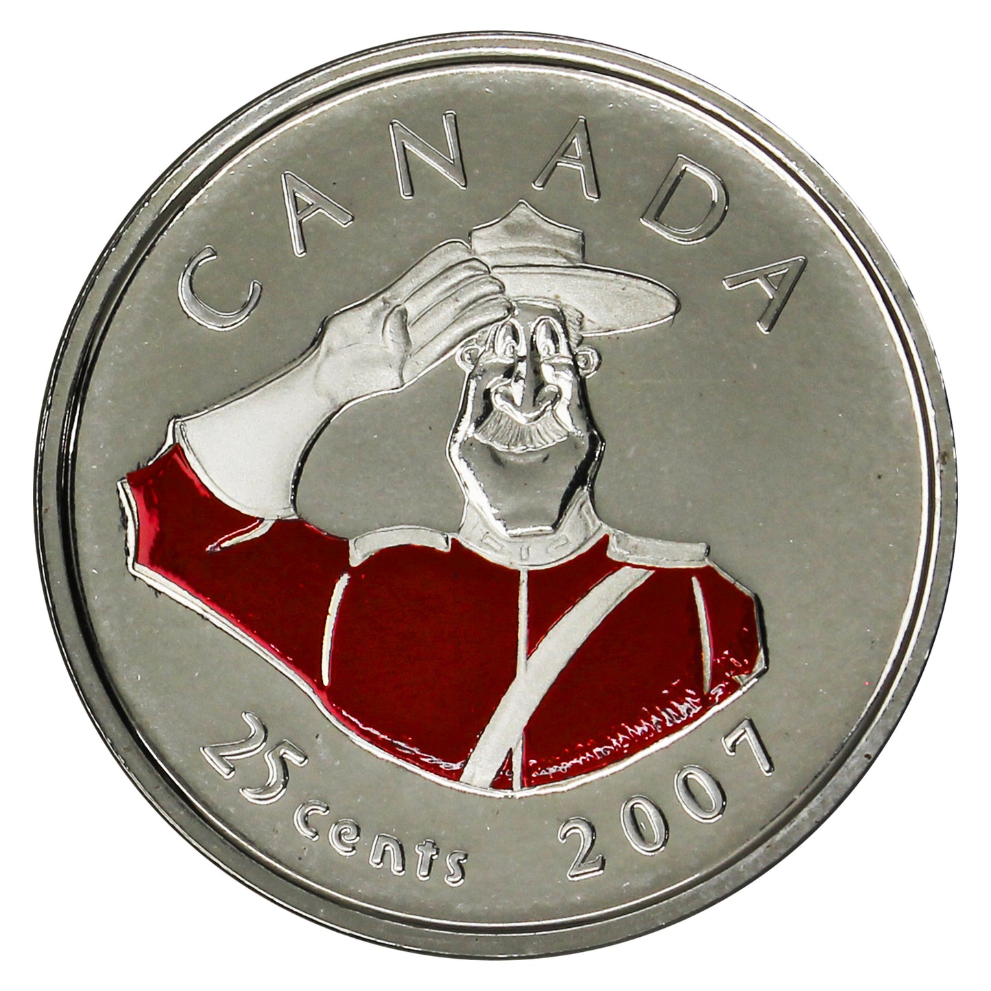 2007 Canada Coloured Canada Day 25-cents Proof Like_
