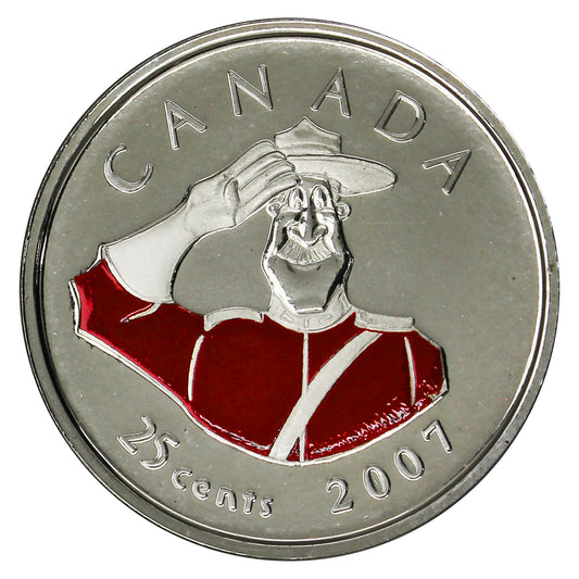 2007 Canada Coloured Canada Day 25-cents Proof Like_