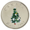 2007 Coloured Christmas Tree Canada 25-cents Proof Like
