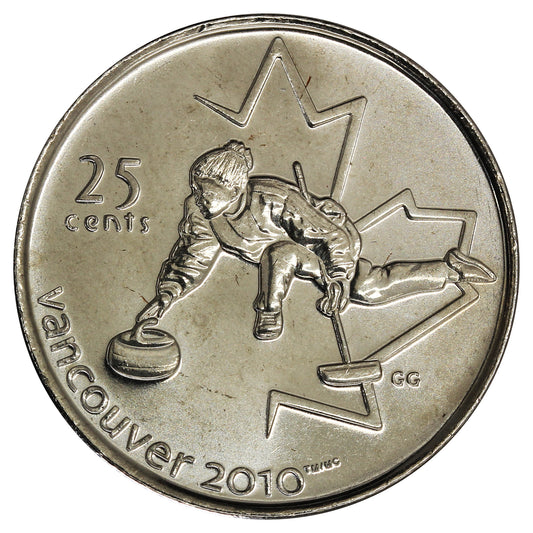 2007 Curling Canada 25-cents Brilliant Uncirculated (MS63)