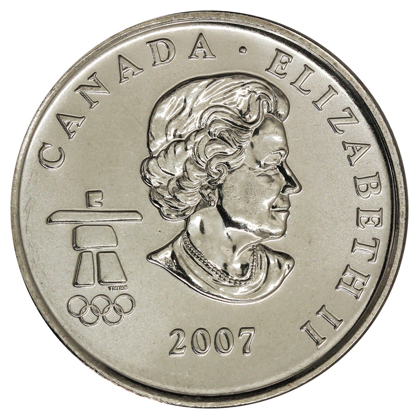2007 Ice Hockey Canada 25-cents Brilliant Uncirculated (MS63)