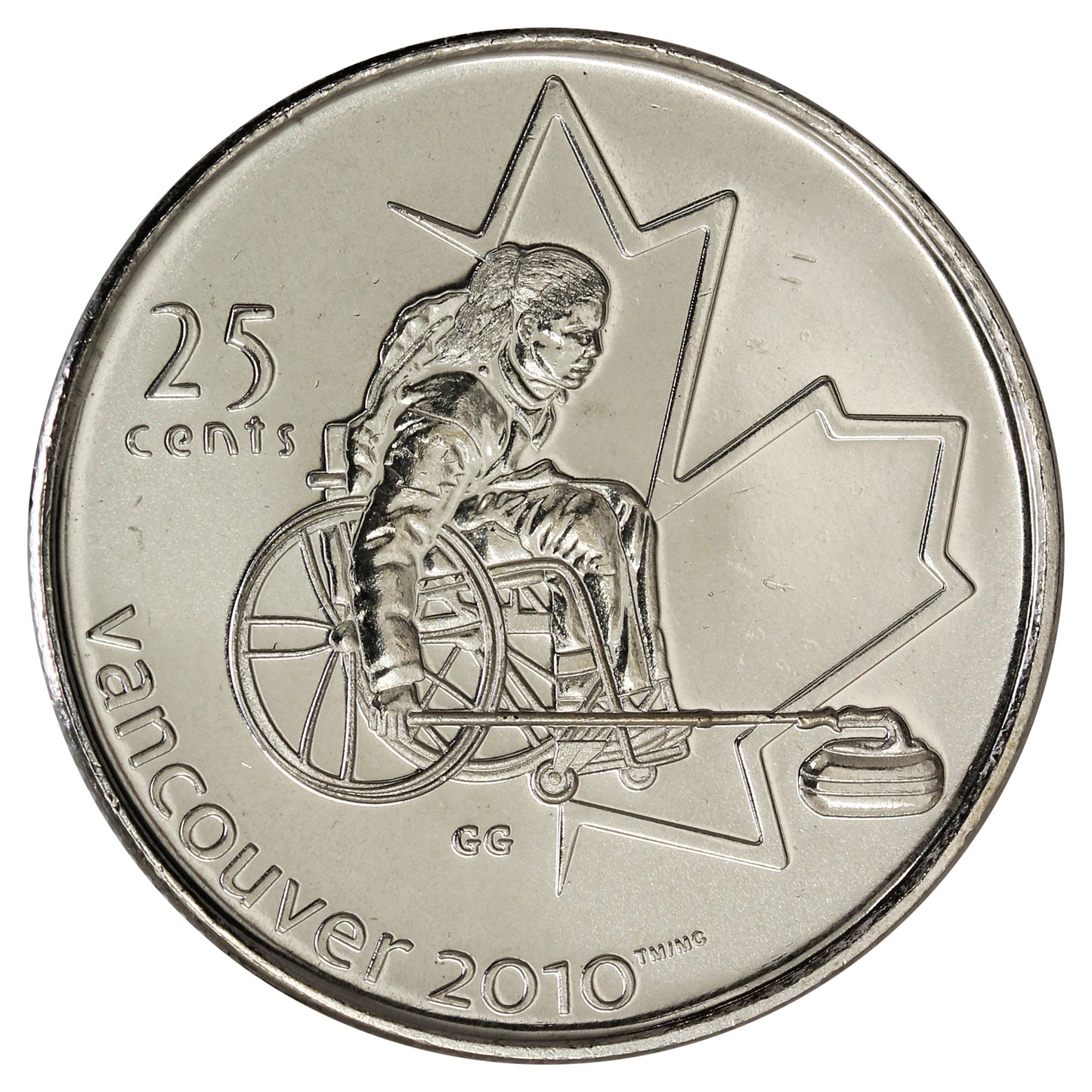 2007 Wheelchair Curling Canada 25-cents Brilliant Uncirculated (MS63)