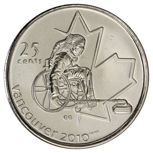 2007 Wheelchair Curling Canada 25-cents Brilliant Uncirculated (MS63)