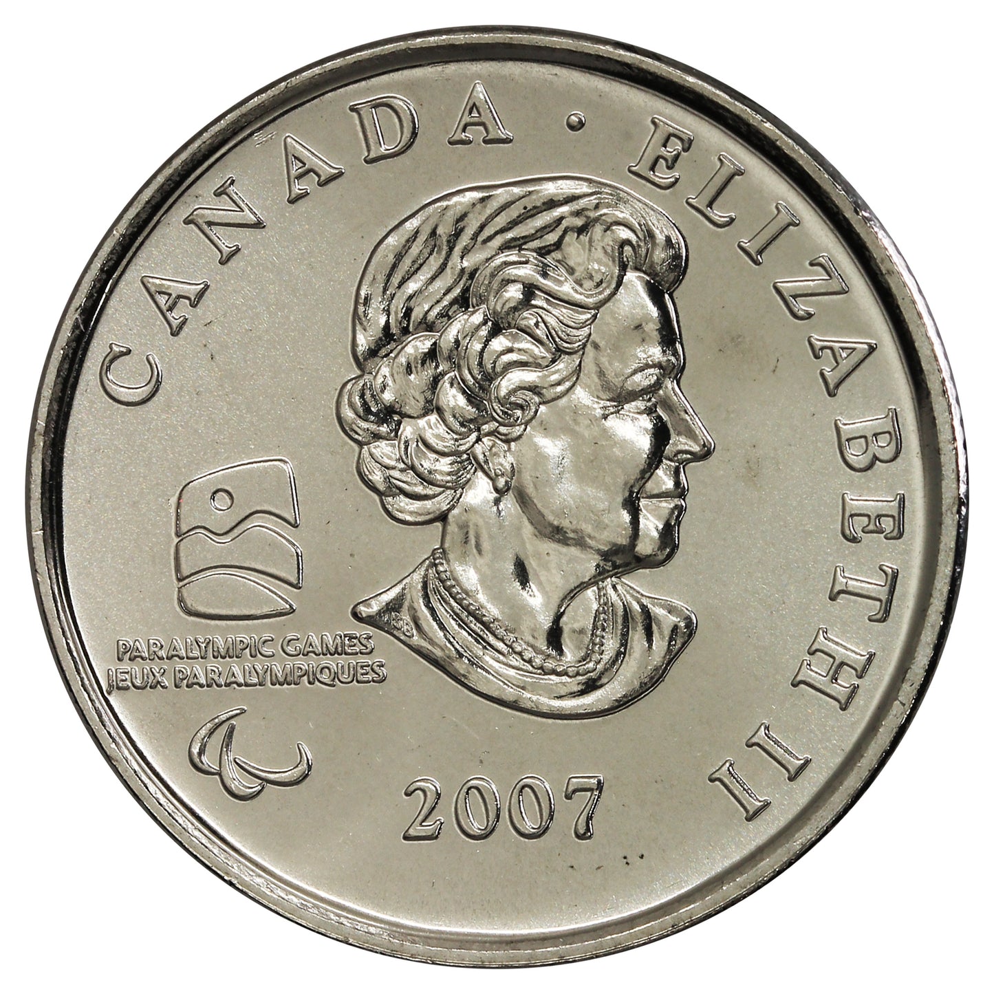 2007 Wheelchair Curling Canada 25-cents Brilliant Uncirculated (MS63)