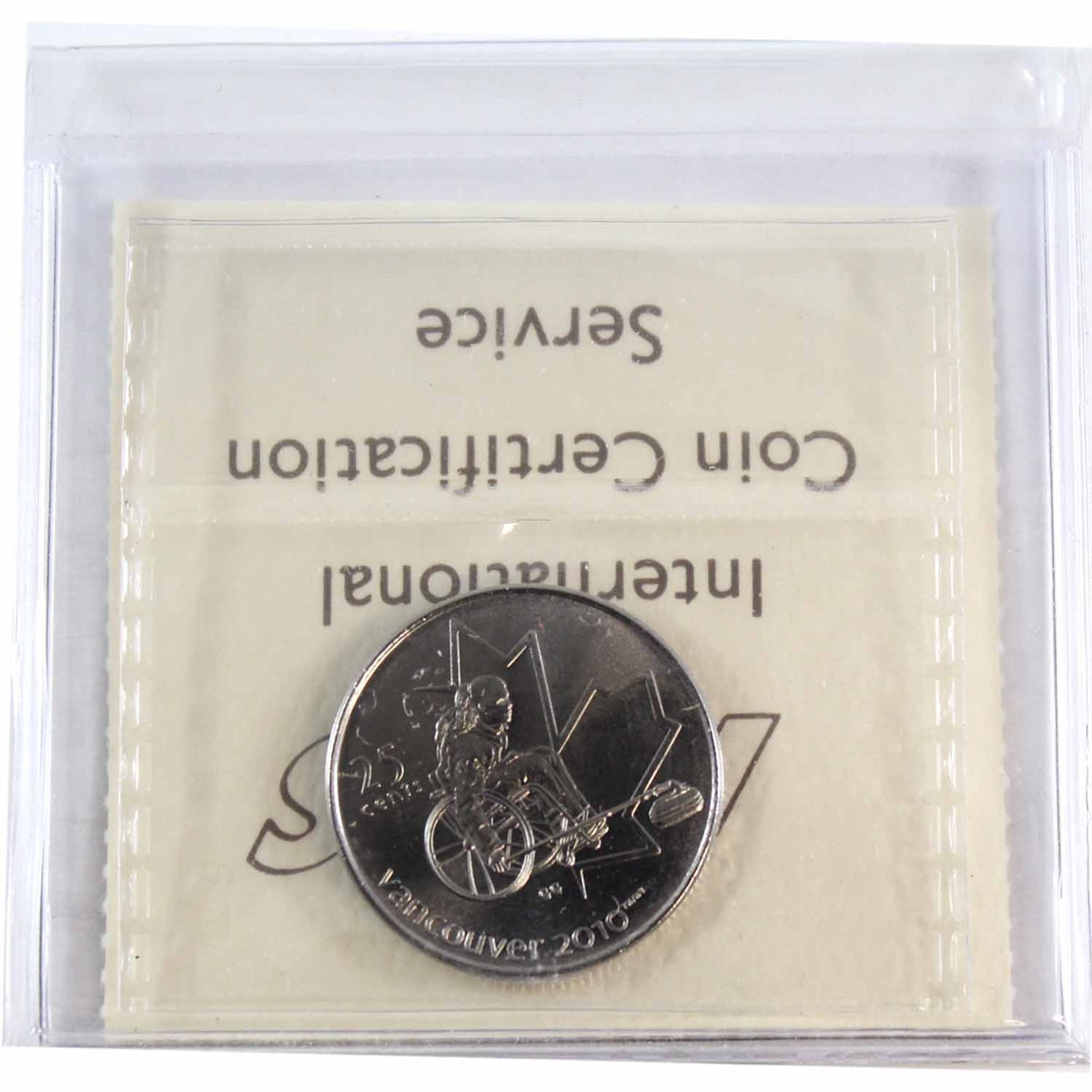 2007 Wheelchair Curling Canada 25-cents ICCS Certified MS65