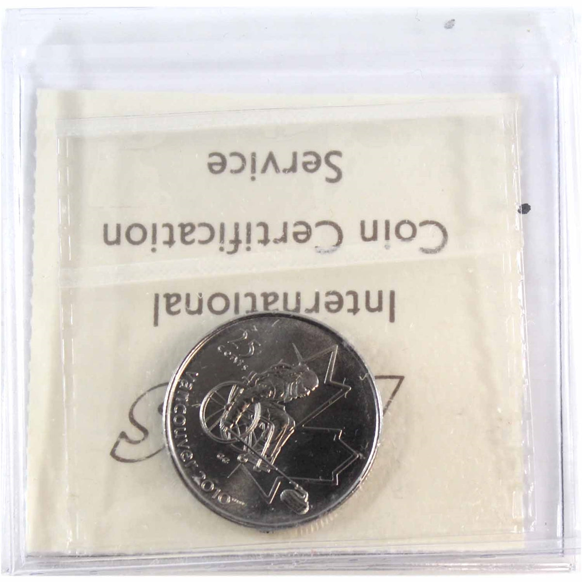 2007 Wheelchair Curling Canada 25-cents ICCS Certified MS66