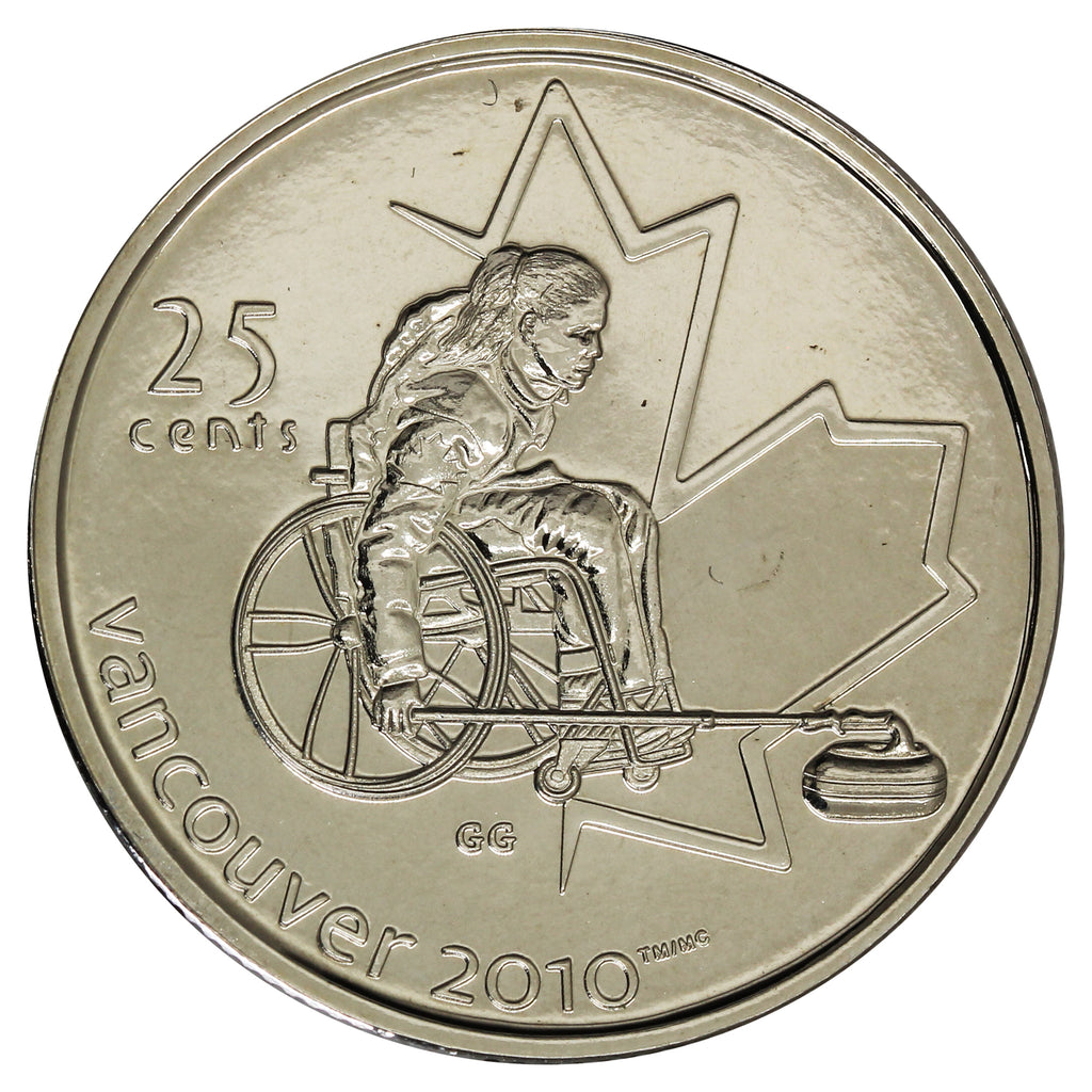 2007 Wheelchair Curling Canada 25-cents Proof Like