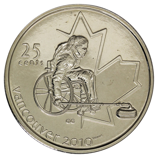 2007 Wheelchair Curling Canada 25-cents Proof Like