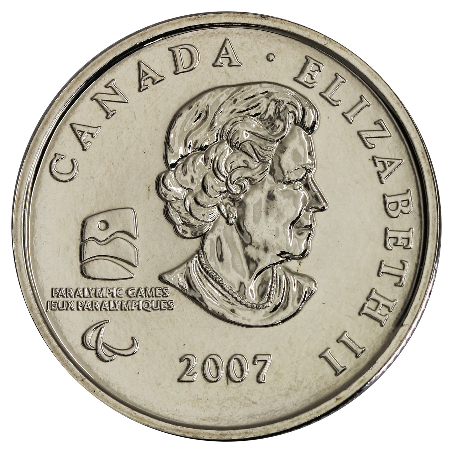 2007 Wheelchair Curling Canada 25-cents Proof Like