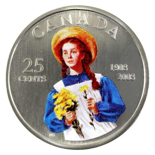 2008 Anne of Green Gables Canada 25-cents Specimen (card)