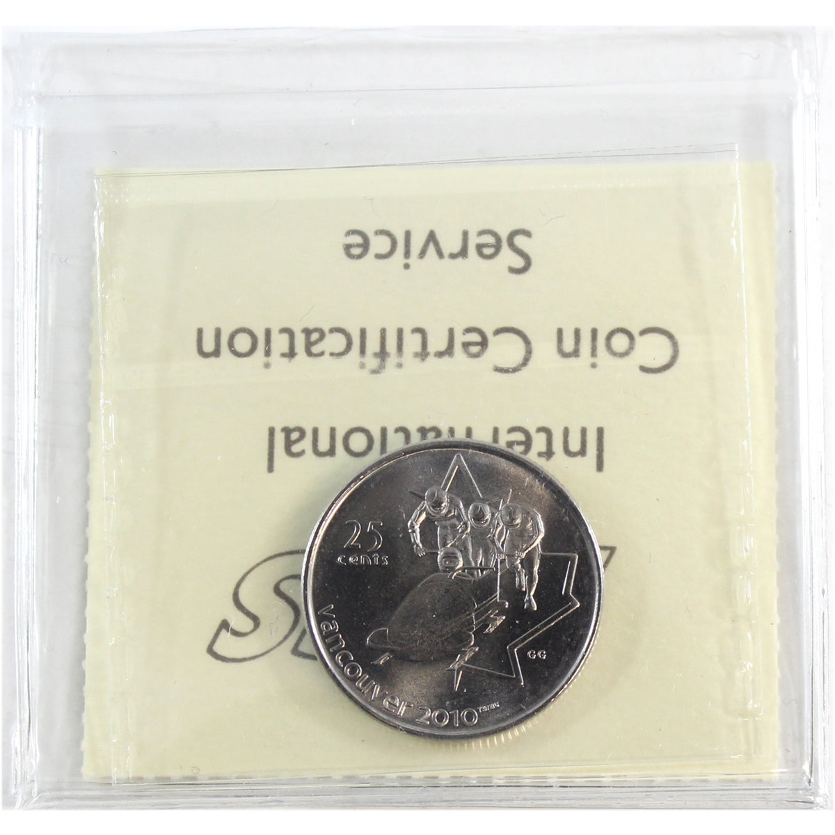 2008 Bobsleigh Canada 25-cents ICCS Certified MS65
