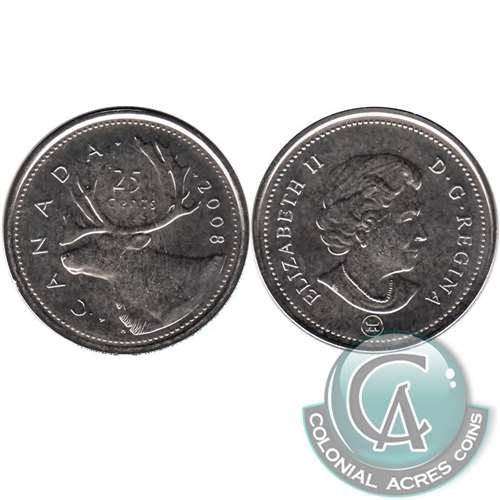 2008 Caribou Canada 25-cents Proof Like