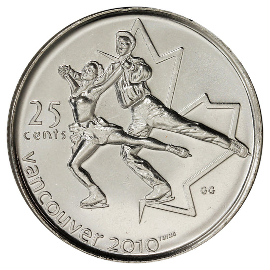2008 Figure Skating Canada 25-cents Brilliant Uncirculated (MS63)