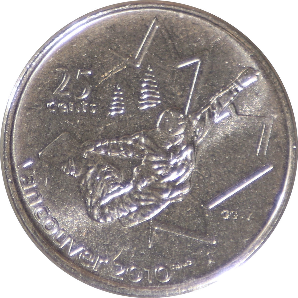 2008 Snowboarding Canada 25-cents ICCS Certified MS67