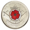 2008 Poppy Canada 25-cents Brilliant Uncirculated (MS63)