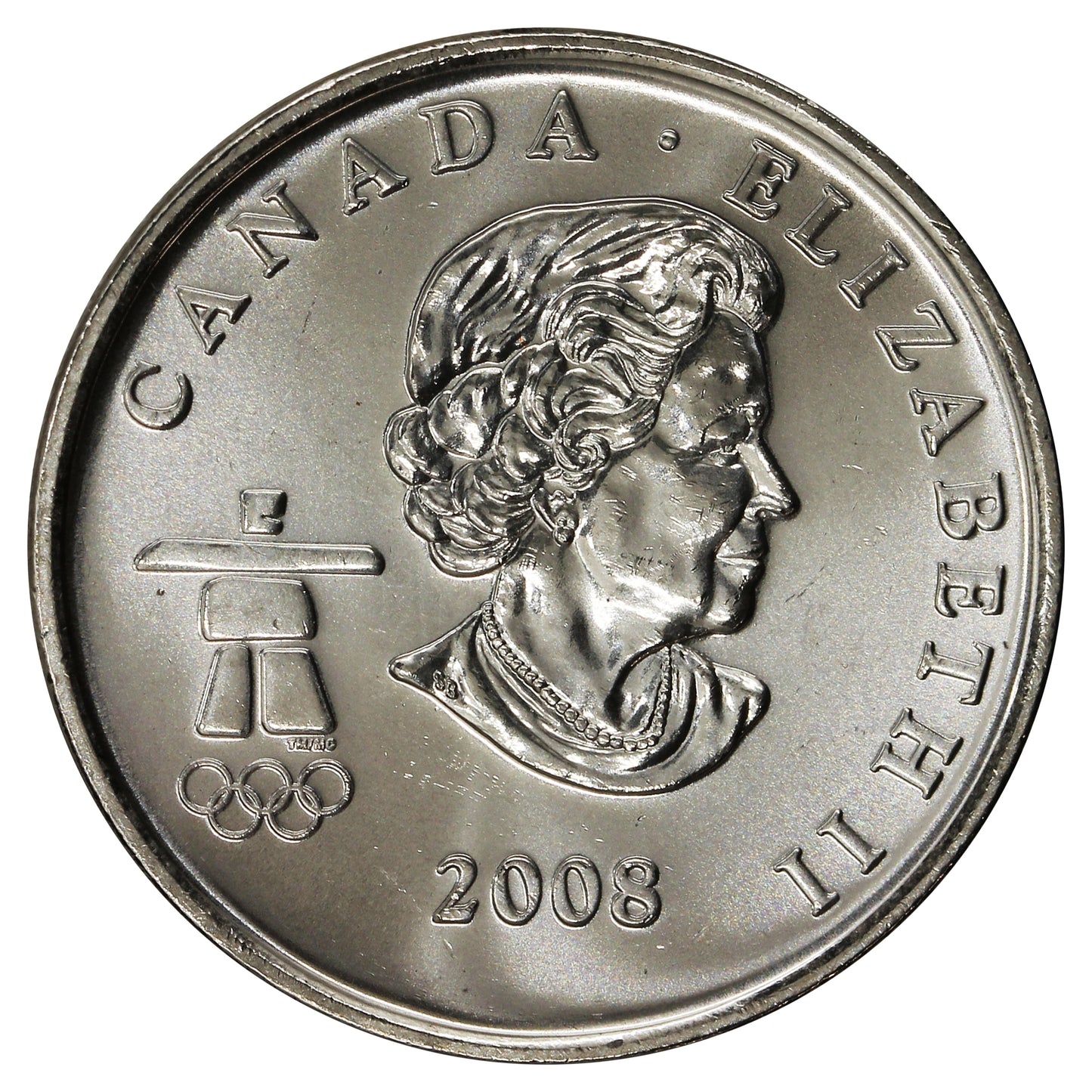2008 Snowboarding Canada 25-cents Brilliant Uncirculated (MS63)
