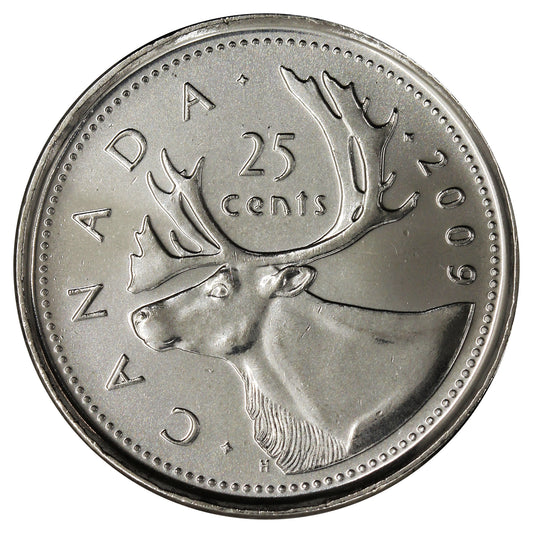 2009 Caribou Canada 25-cents Brilliant Uncirculated (MS63)